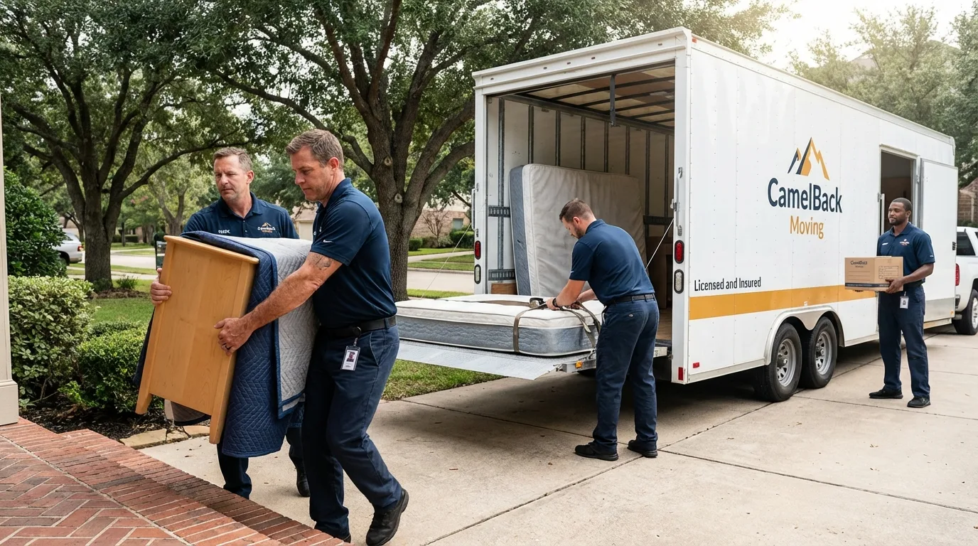Crew loading residential truck for cross-state move from Buena Vista, GA
